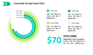 Green and blue ring data comparative analysis PPT template