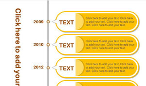Cuadro de descripción de texto amarillo material de línea de tiempo PPT