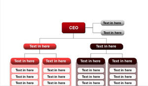 เทมเพลตแผนภูมิองค์กร PPT แบบคลาสสิกสีน้ำตาลแดง