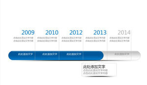 Blue Year History Timeline PPT-Diagramm