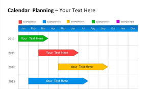 Color project schedule PPT template