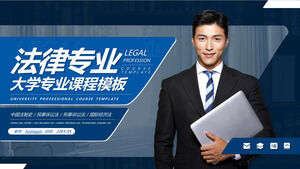 High-End-Technologie Blue Law Professional University Courseware ppt-Vorlage