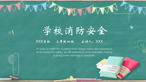 Blackboard wind young primary and secondary school safety education theme class meeting general PPT template