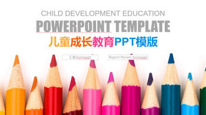 铅笔风成长教育通用PPT模板