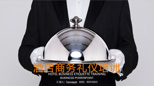 Prosty dynamiczny szablon szkolenia etykiety biznesowej hotelu PPT