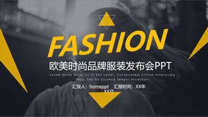 Templat PPT rilis produk konferensi pakaian merek fashion Eropa dan Amerika