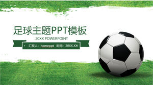 Yeşil minimalist futbol teması PPT şablonu