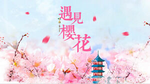 Temui Template PPT Perencanaan Perjalanan Cherry Blossom Maret Musim Bunga Sakura