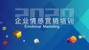 Template ppt pelatihan pemasaran emosional suasana warna sederhana perusahaan