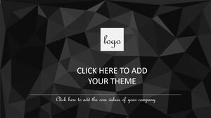 Black Low Polygon Background Universal PPT Template 2