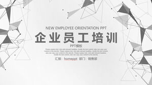 Czarno-biała szara seria prosty szablon szkolenia pracowników przedsiębiorstwa PPT