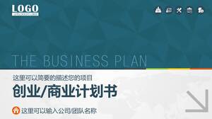 Zielony praktyczny biznesplan szablon PPT
