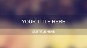 Yellow purple super good-looking IOS Apple style PPT template