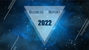 Blue beautiful gorgeous cosmic starry sky PPT template