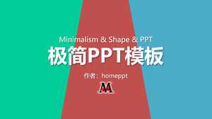 Kolor praktyczny szablon PPT w stylu minimalistycznym