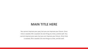 Red minimalist universal universal PPT template