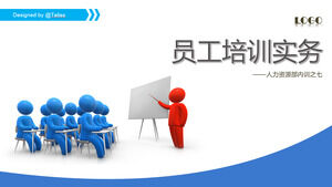 Blue employee training practice PPT courseware