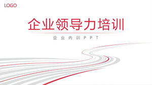 Rote minimalistische Kurve Hintergrund Corporate Leadership Training PPT-Vorlage