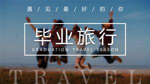 Graduation Travel szablon PPT w stylu typografii obrazu