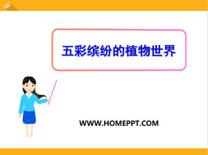 Jiangsu Education Edition kelas 8 biologi "14.1 Tanaman Berwarna-warni Dunia" template PPT courseware?