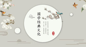 Simple and beautiful classical Chinese style PPT template 2