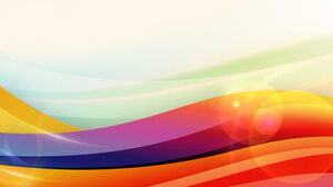Three colorful ripple curve PPT background pictures