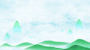 Grüner frischer Bergbambus Lotus PPT Hintergrundbild