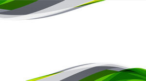 Immagine di sfondo PPT curva dinamica astratta con corrispondenza di colore verde e grigio