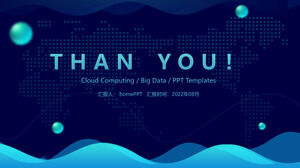 Mode einfache Atmosphäre Technologie Sinn Cloud Computing Big Data ppt-Vorlage