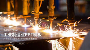 Templat PPT ringkasan laporan manufaktur industri