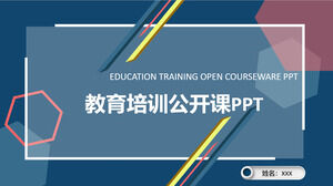 Pendidikan dan pelatihan templat ppt kelas terbuka
