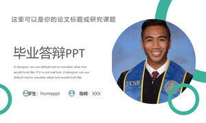 Education and teaching professional graduation defense ppt template