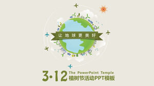 Plantilla PPT del tema del Día del Árbol simple y fresca