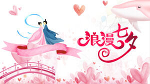 Romantik Tanabata Sevgililer Günü PP Şablonu T