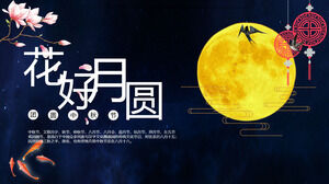 เทมเพลต PPT สำหรับเทศกาลไหว้พระจันทร์แบบดั้งเดิมของจีน (7)