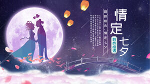 Templat PPT Festival Qixi Festival Hari Valentine tradisional Tiongkok (4)