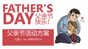 Babalar Günü etkinlik planlaması PPT şablonu