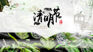 Chinese style Qingming Festival PPT template 2