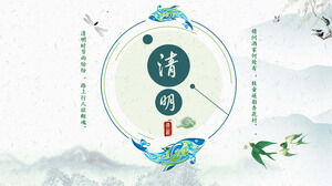 Download de modelo de apresentação de slides de estilo antigo e festival Qingming 2