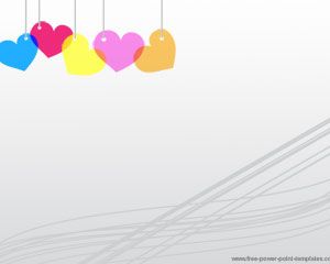 Plantilla de PowerPoint corazones de colores