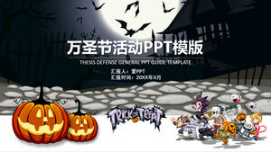 Templat PPT perencanaan acara pesta Halloween publisitas perusahaan