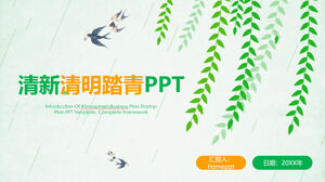 Qingming Festivali gezi planı aktivite planlaması PPT şablonu