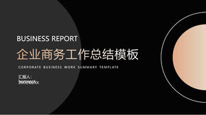 Simple black gold monthly work report PPT template
