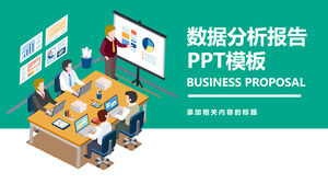 Template PPT laporan analisis data angin bisnis