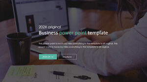 Simple flat web style PPT template 2