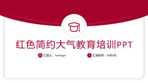 เทมเพลต ppt การฝึกอบรมการศึกษามินิมอลสีแดงที่สร้างสรรค์ของซองจดหมาย