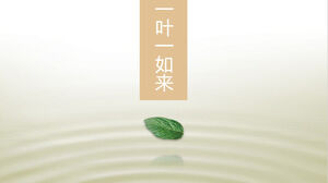 Download de material de modelo de PPT de cultura de chá Yirulai de uma folha