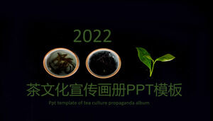 Templat PPT brosur budaya teh