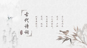 Template PPT puisi klasik gaya Cina yang elegan 2