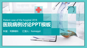 Plantilla PPT de reunión de trabajo de discusión de caso de hospital ENT